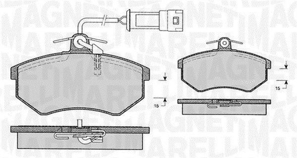 MAGNETI MARELLI Piduriklotsi komplekt,ketaspidur 363916060599